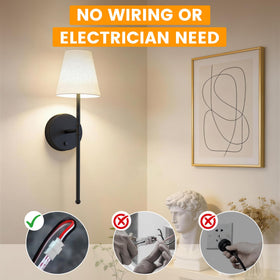 LUTEC decorative wall sconce suitable for bedroom, living room, or hallway.