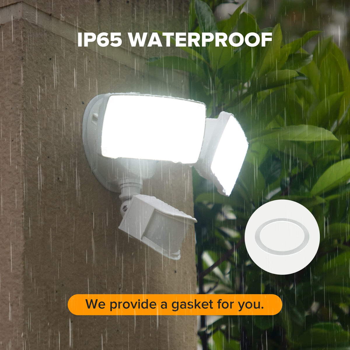 LUTEC bright daylight-like illumination from 5000K LED floodlight.