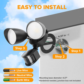 LUTEC support and service information accompanying the lighting fixture.