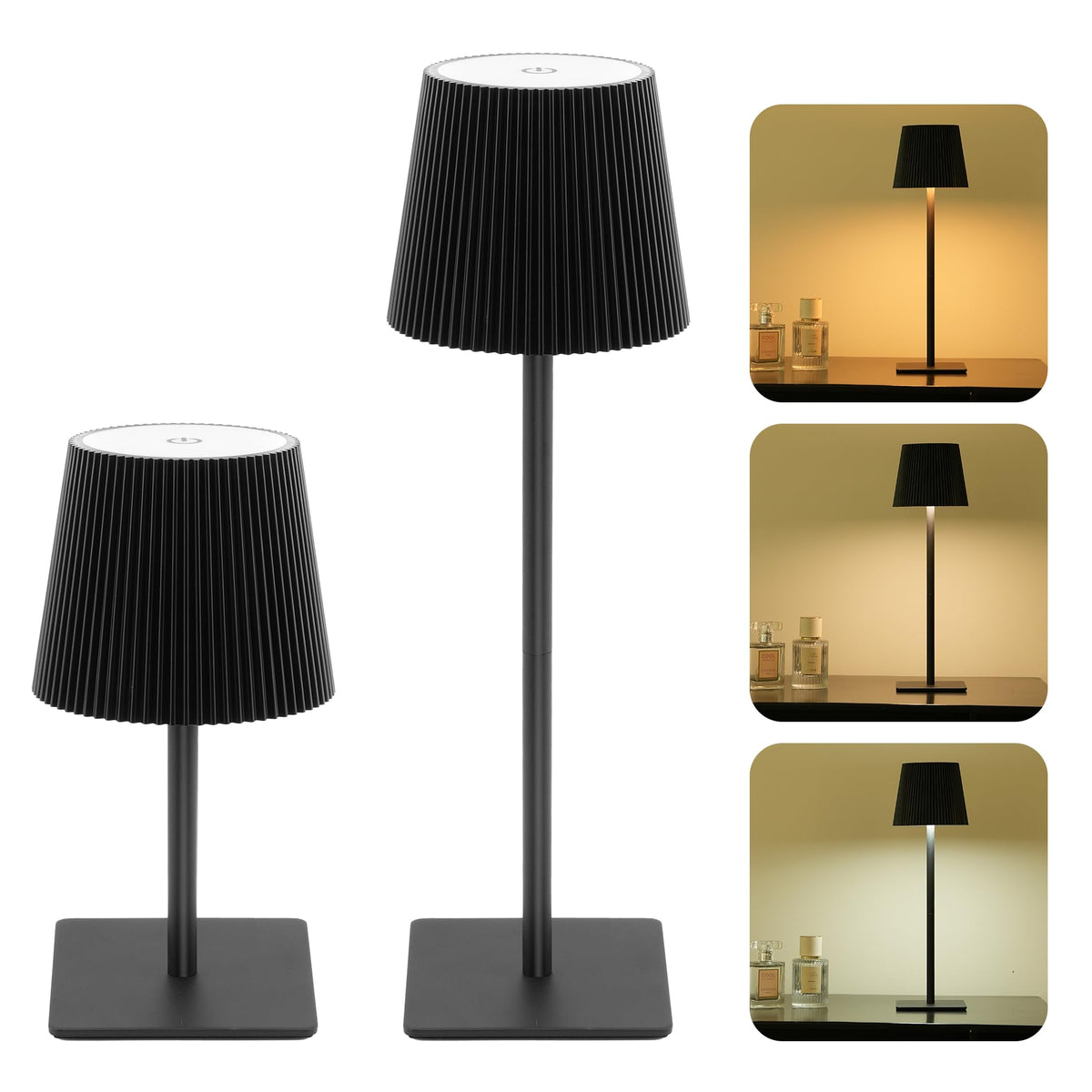 LUTEC cordless table lamp with 6000mAh battery for flexible placement