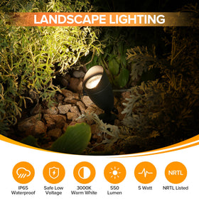 LUTEC die-cast aluminum outdoor spotlight showcasing weather resistance