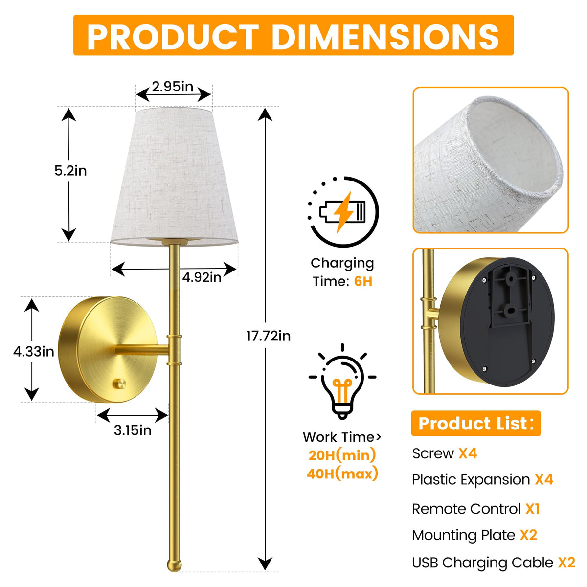 LUTEC dimmable brightness with adjustable color temperature.
