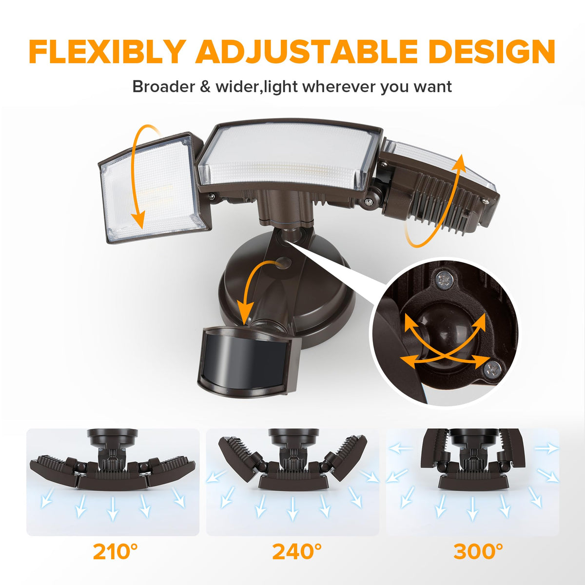 LUTEC dusk-to-dawn mode lights automatically at dusk.