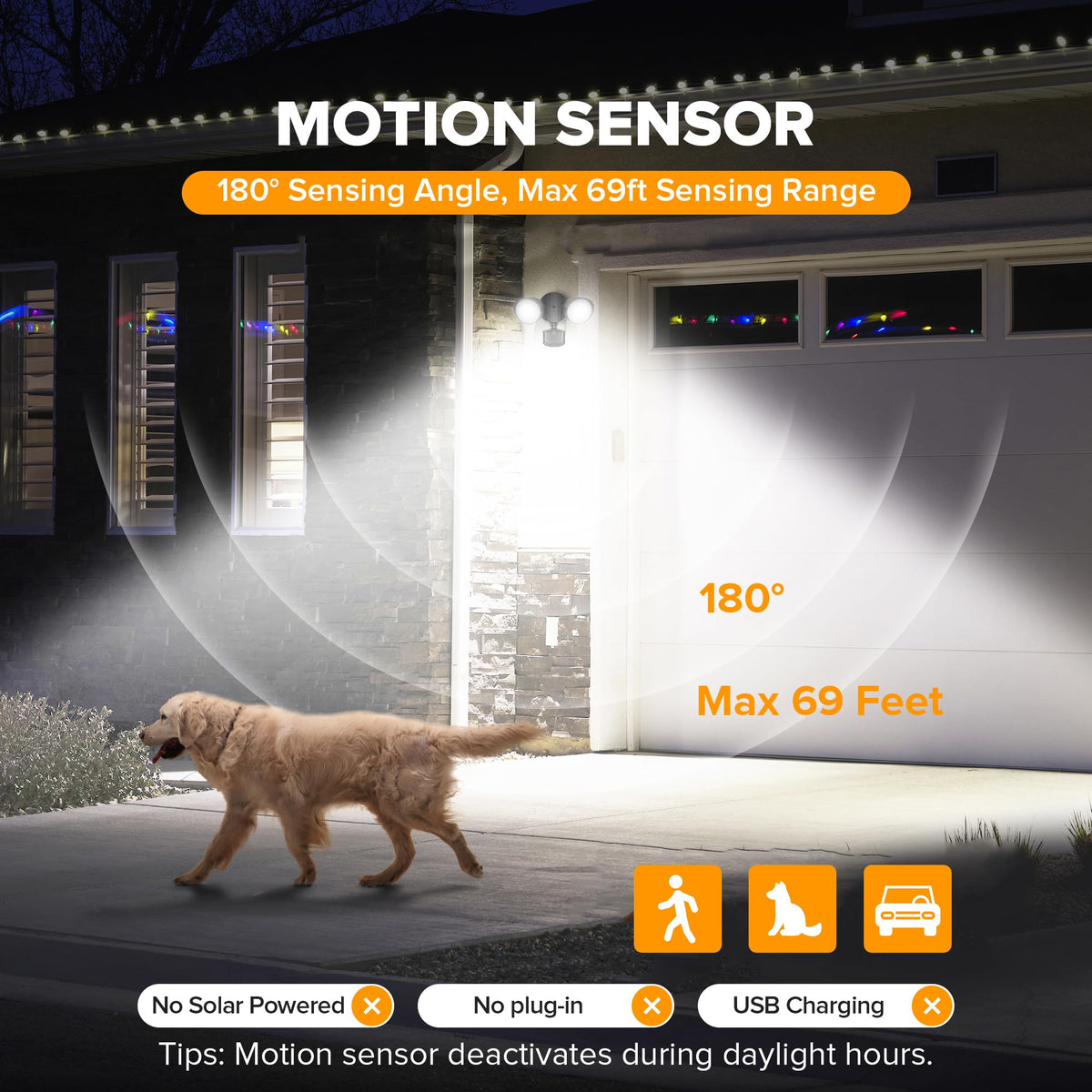 LUTEC dusk-to-dawn mode highlights energy-efficient night illumination.