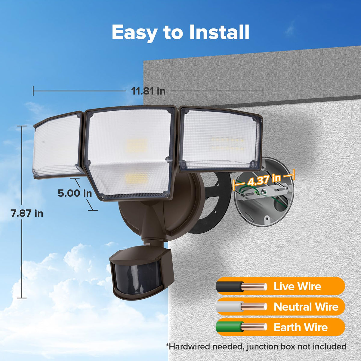 LUTEC energy-saving LED reduces electricity use while maintaining security lighting.