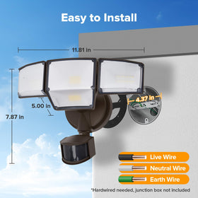 LUTEC energy-saving LED reduces electricity use while maintaining security lighting.
