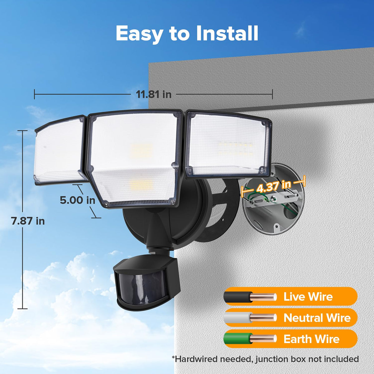 LUTEC energy-saving design reduces power use versus halogen lamps