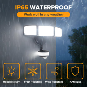 LUTEC four-mode settings for customizable security lighting.