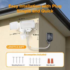 LUTEC garage porch and yard flood light ideal for entryways