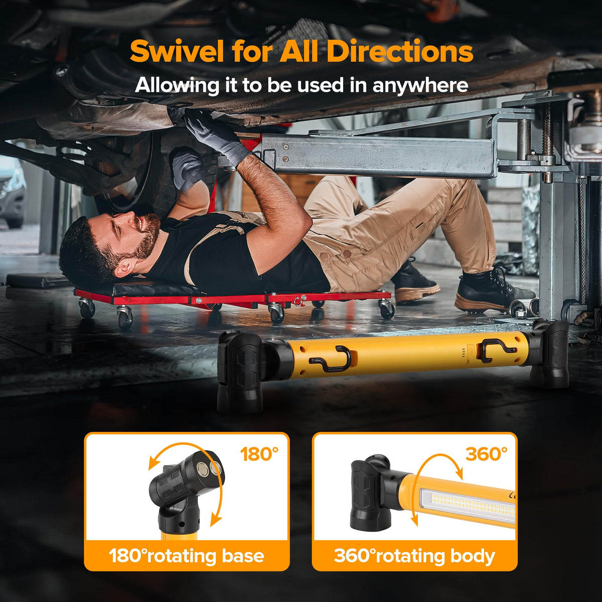 LUTEC hidden swivel hooks offer extra hanging options in the workshop