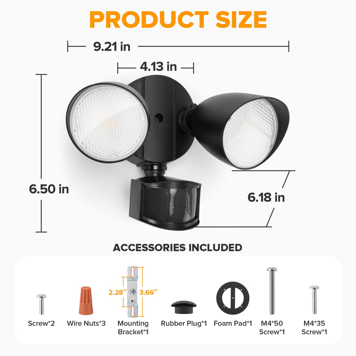 LUTEC porch, garage and yard lighting in a compact 9.21 by 6.5 inch form.