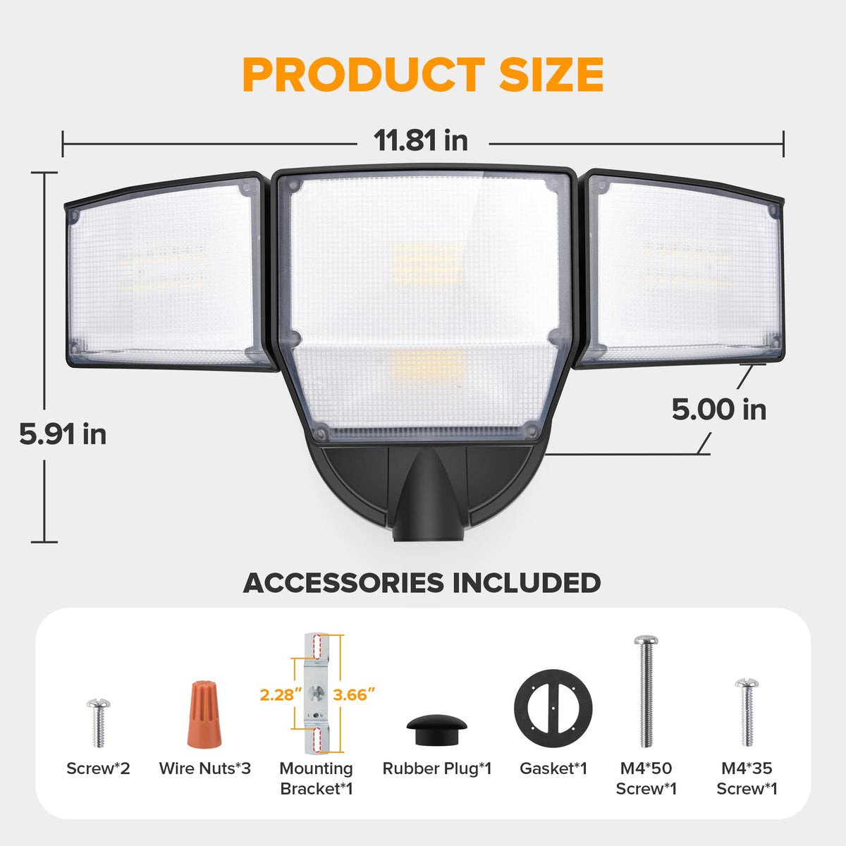 LUTEC IP65 weatherproof outdoor light resists rain and snow.