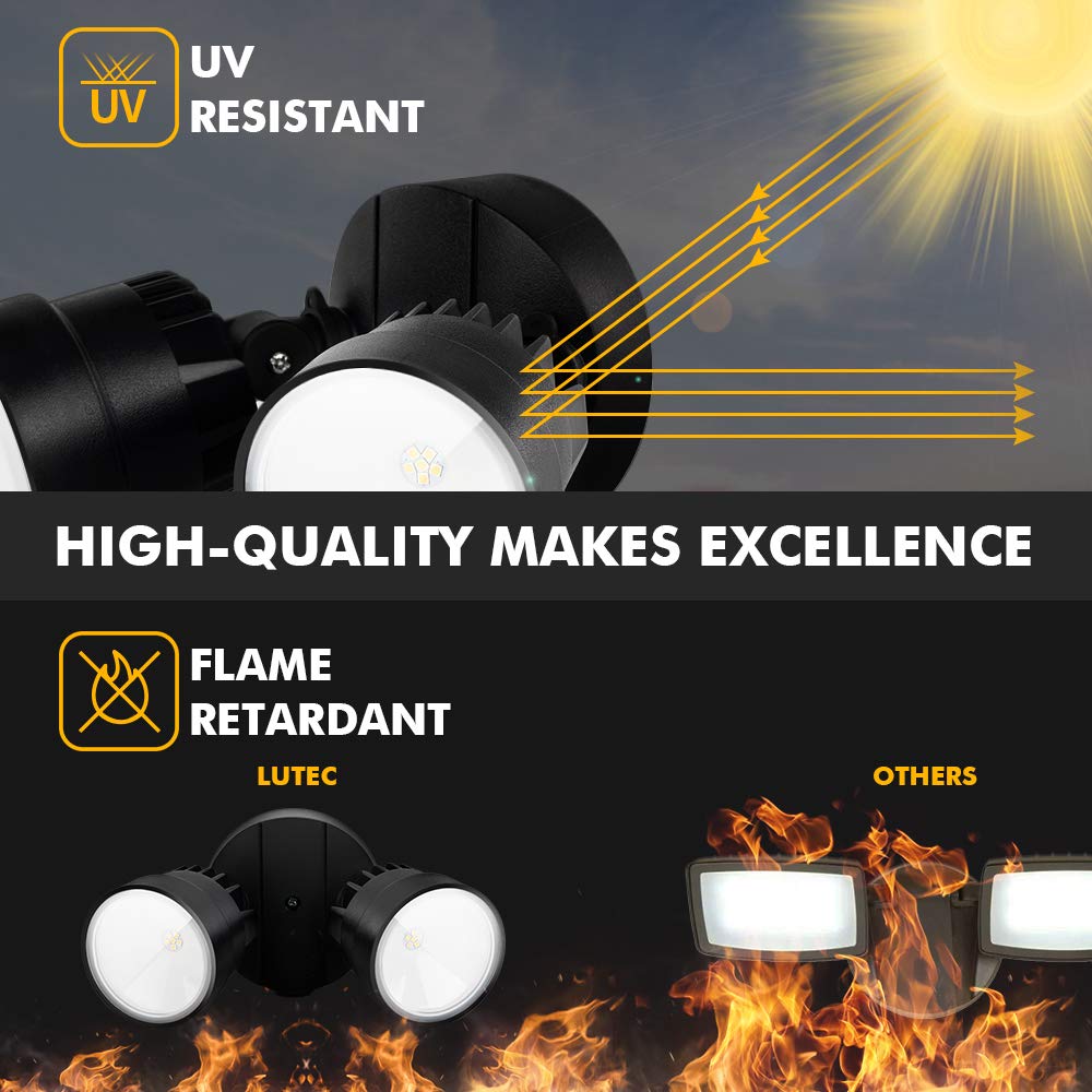 LUTEC P6221B outputs 2000 lumens for clear nighttime visibility.