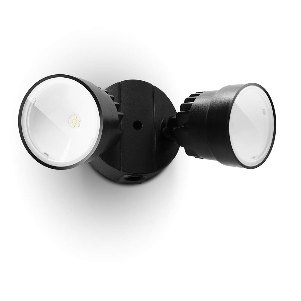 LUTEC P6221B dual-head floodlight front view for bright entry illumination.