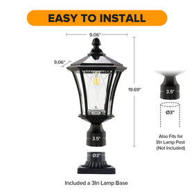 LUTEC pole or pier mount offers versatile installation options.