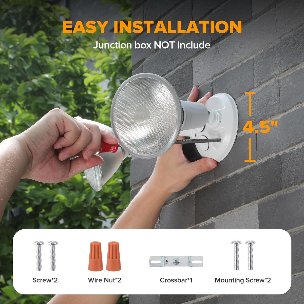 LUTEC flood lights ideal for porch, yard, garage, or driveway lighting.