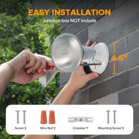 LUTEC flood lights ideal for porch, yard, garage, or driveway lighting.