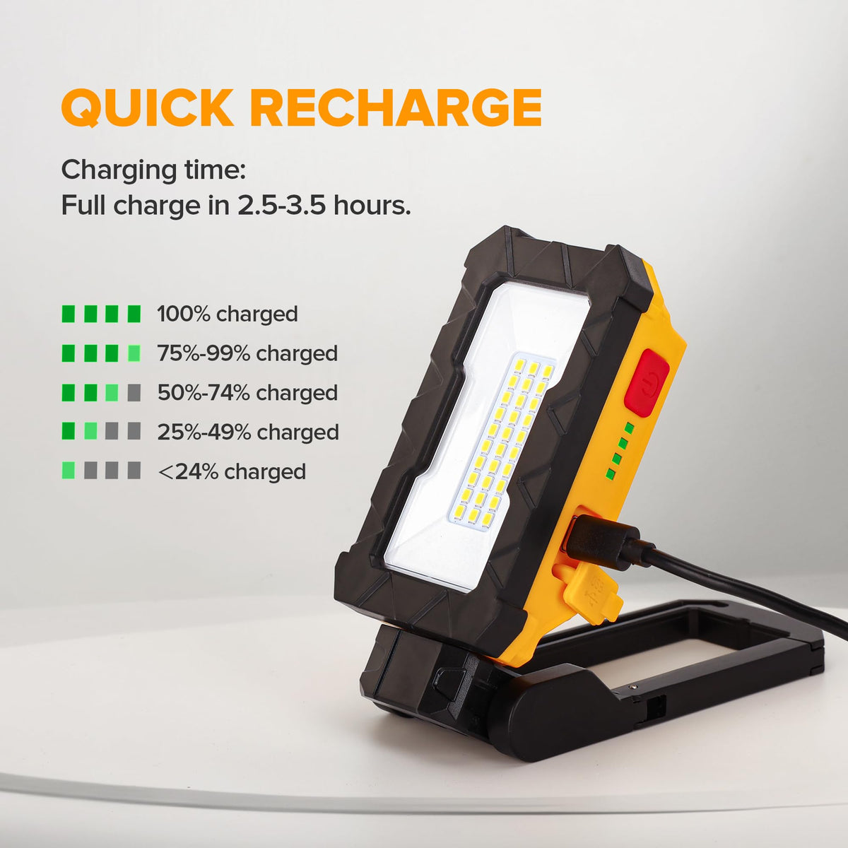LUTEC portable work light ideal for camping, emergencies, and mechanical work