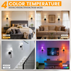 LUTEC rechargeable wall sconce with remote control for easy bedside lighting control.