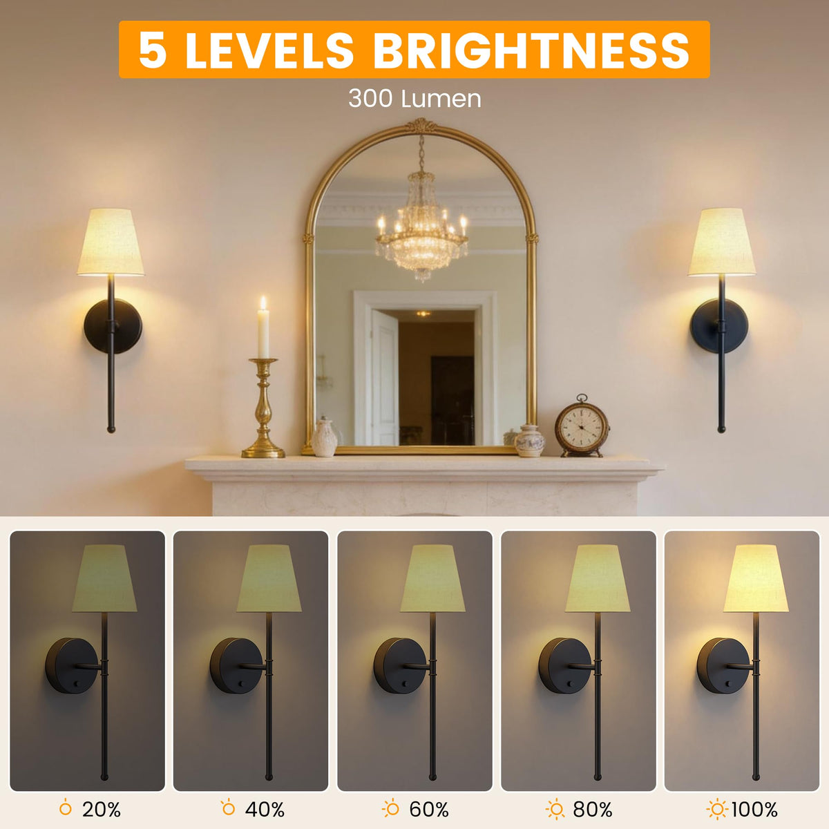 LUTEC RGB wall sconce displaying 12 colors for customizable mood lighting.