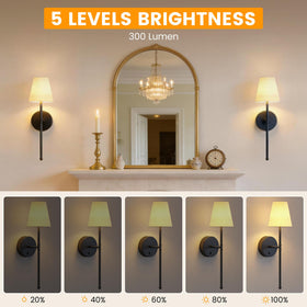 LUTEC RGB wall sconce displaying 12 colors for customizable mood lighting.