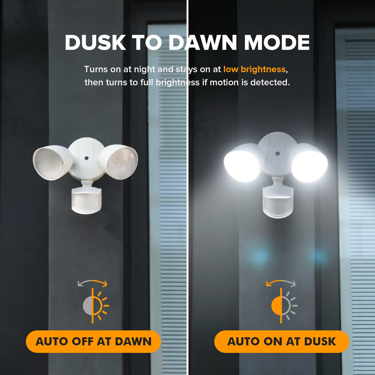 LUTEC security light emits 5000K daylight for sharp contrast