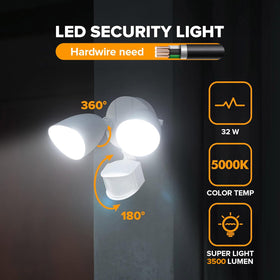 LUTEC security light with motion sensor activated for automatic yard lighting