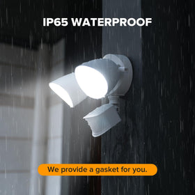 LUTEC security light installation on porch or garage exterior