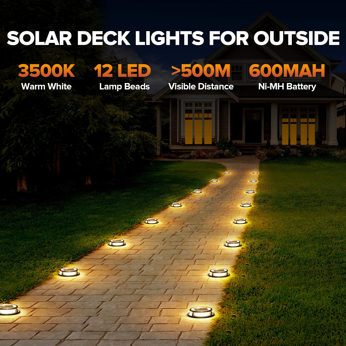 LUTEC solar driveway light assembly for quick, wire-free installation