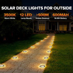 LUTEC solar driveway light assembly for quick, wire-free installation