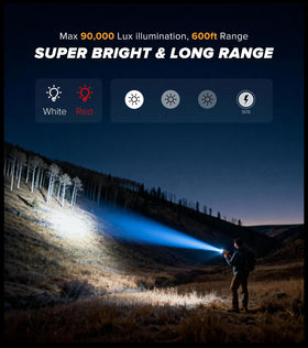LUTEC spotlight shown in rugged outdoor scene with IP67 waterproof protection.