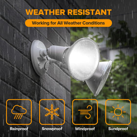 LUTEC switch-controlled exterior flood light for straightforward, reliable operation.