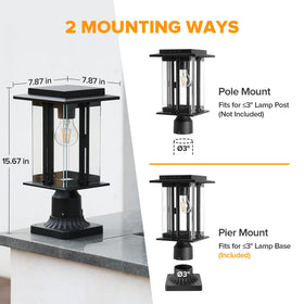 LUTEC vintage-design garden light enhances porch or walkway ambiance.