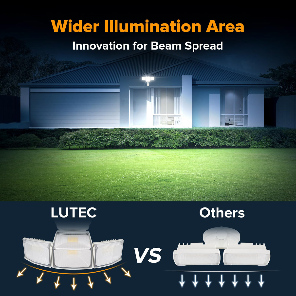 LUTEC energy-efficient LED reduces power draw compared with traditional lighting.
