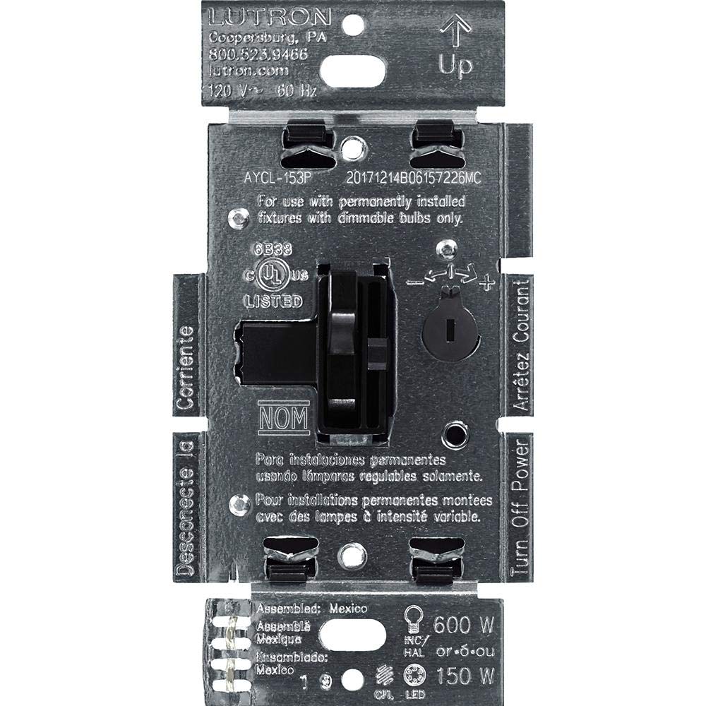 Lutron Ariadni LED+ dimmer toggle in action for smooth LED dimming