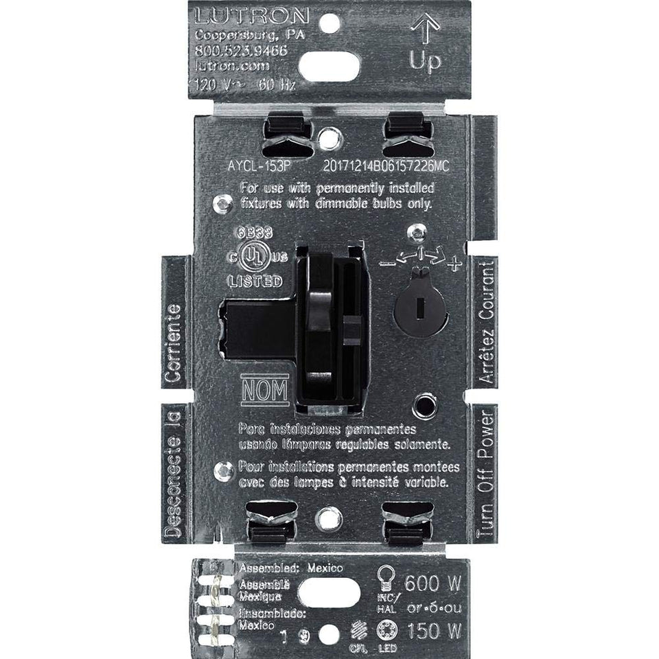 Lutron Ariadni LED+ dimmer toggle in action for smooth LED dimming