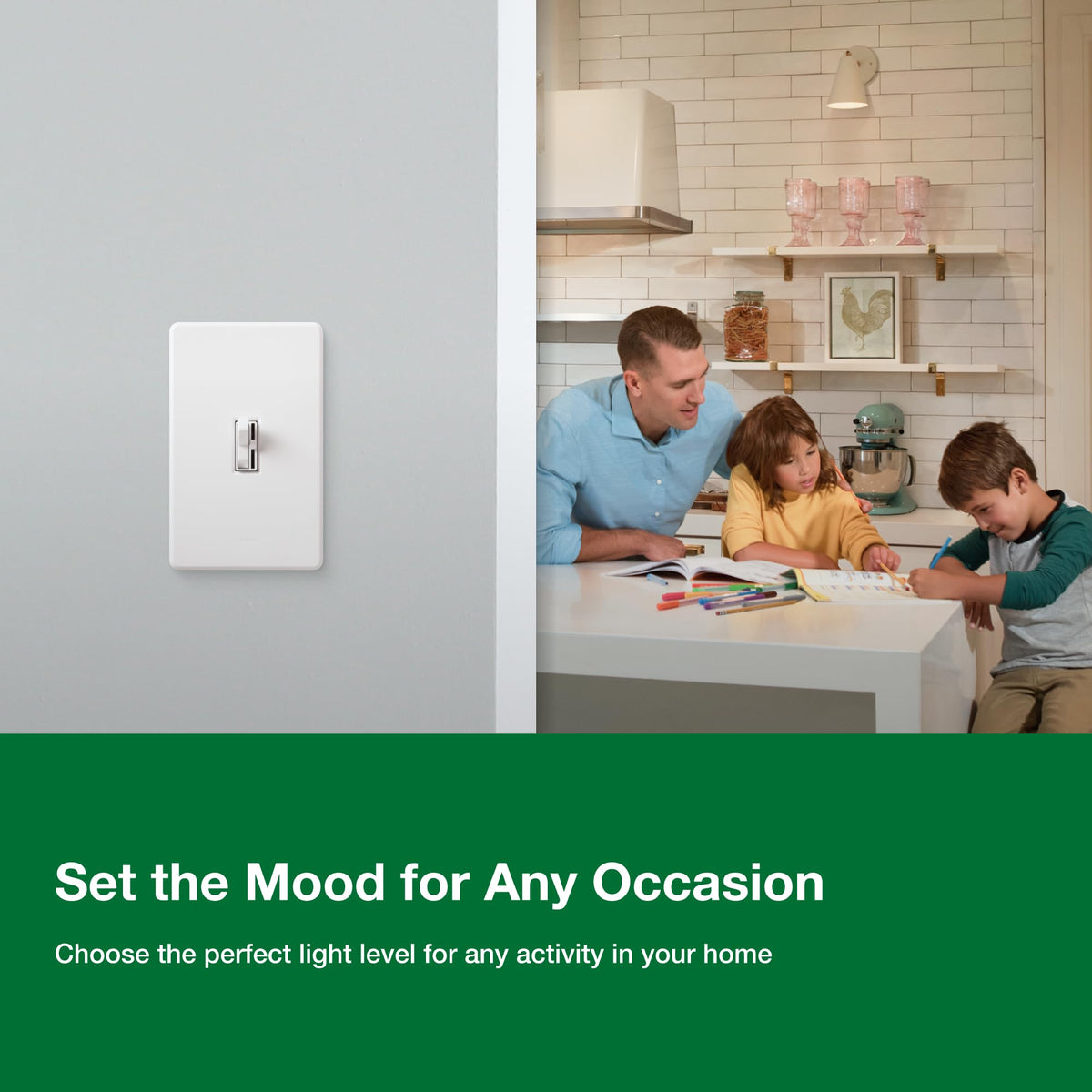 Lutron Ariadni three-way setup demonstrating multi-switch control.
