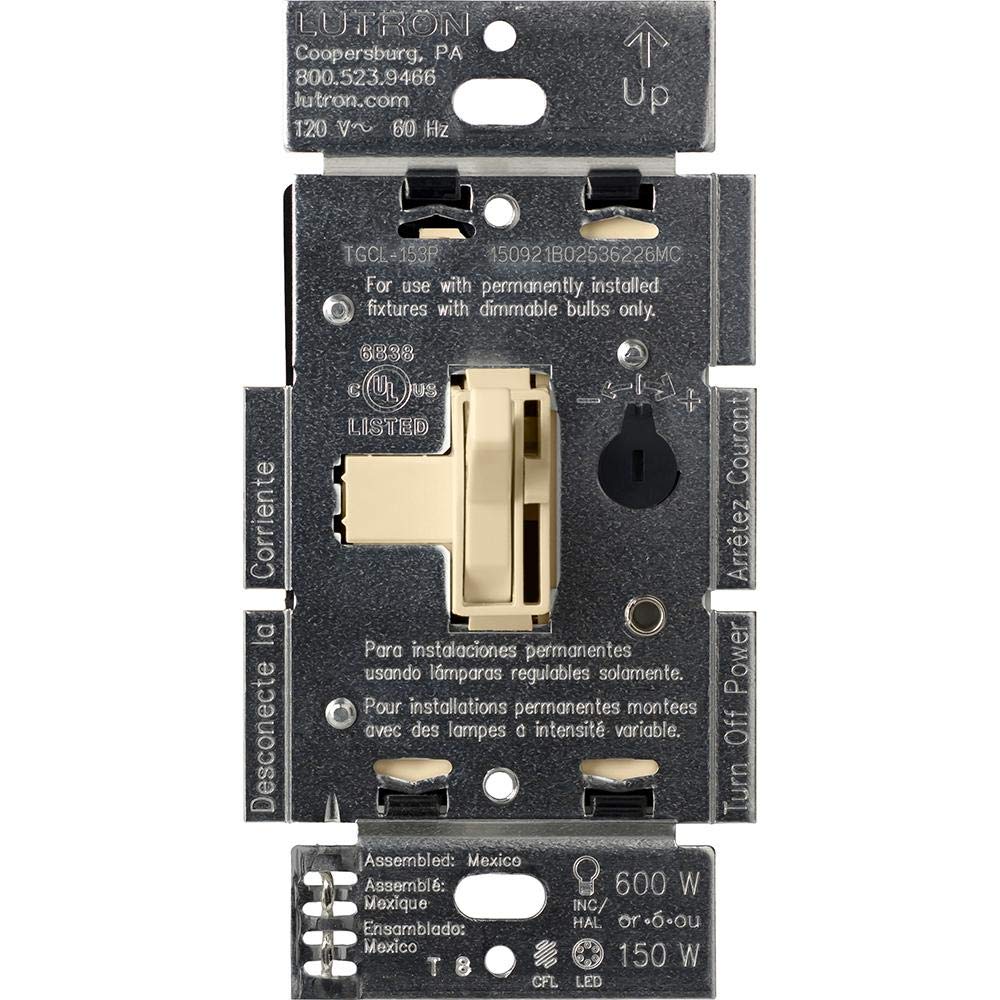 Lutron Ariadni LED+ dimmer with toggle for precise LED dimming
