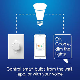 Lutron Aurora with Hue integration maintains control during WiFi outages.