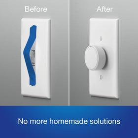 Lutron Aurora two-step setup over an existing toggle in minutes.