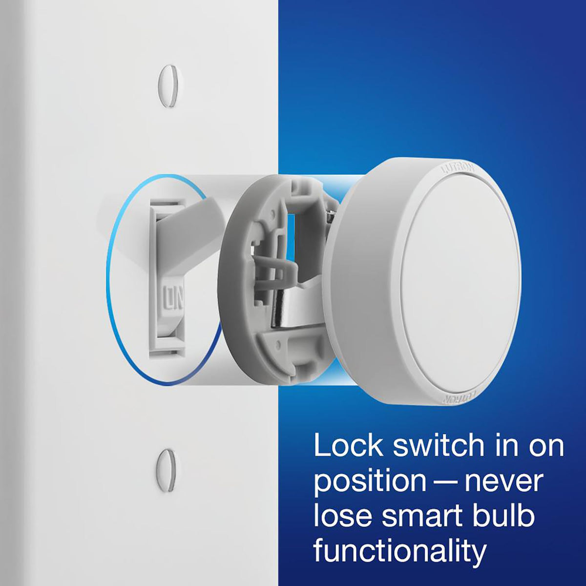 Close-up of the rotary knob for precise dimming.