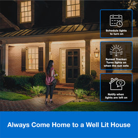 Lutron Caseta app control screenshot highlighting scenes and scheduling