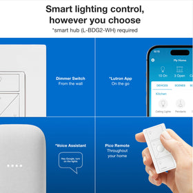 Lutron Caseta dimmer switch wall installation enables seamless, dimmable lighting.