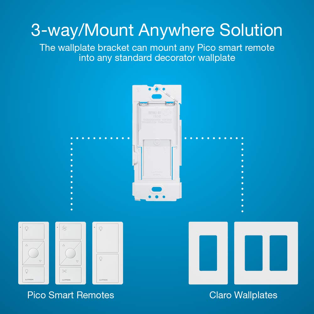 Pico remote controls Caseta dimmer from anywhere in the room.