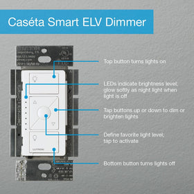 Neutral-required Caseta ELV+ dimmer ensures reliable performance