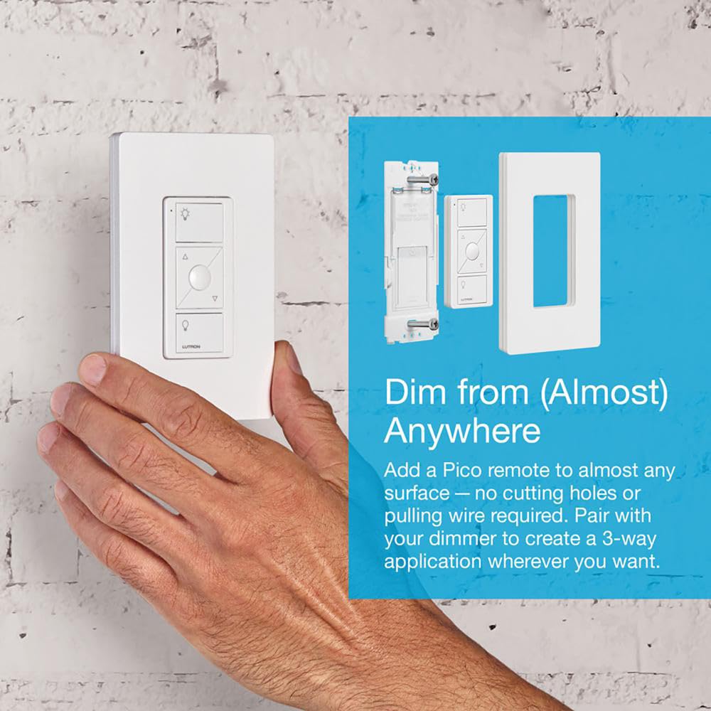 Pico remote paired with Lutron Caseta ELV+ dimmer for wireless operation