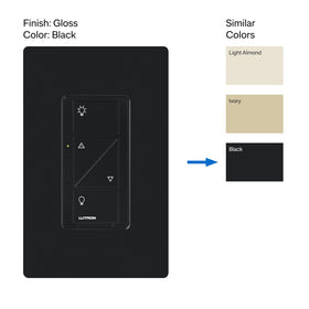 Caseta dimmer in action allowing brightness adjustment for reading and TV.