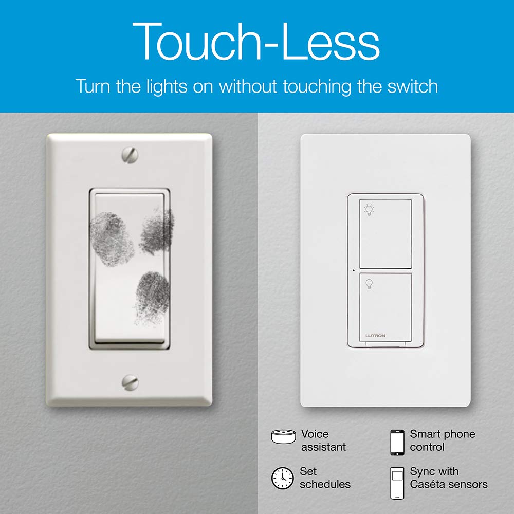 Black finish Caseta switch blending with contemporary interiors