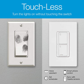 Black finish Caseta switch blending with contemporary interiors