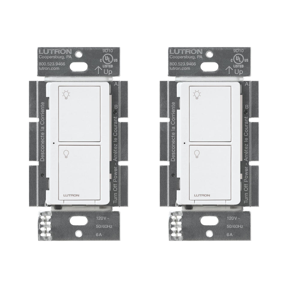 Lutron Caseta PD-6ANS-WH-2 installation on-wall switch for quick setup